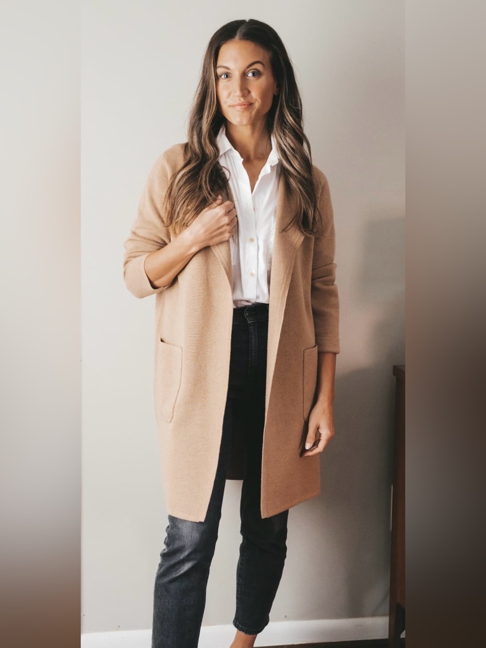 J. Crew Juliette collarless sweater-blazer